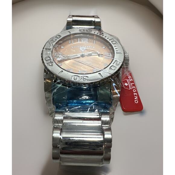 NEW RARE Swiss Legend Automatic Men’s Watch SL-90020-99 Orange w/ Winder Case main image 11
